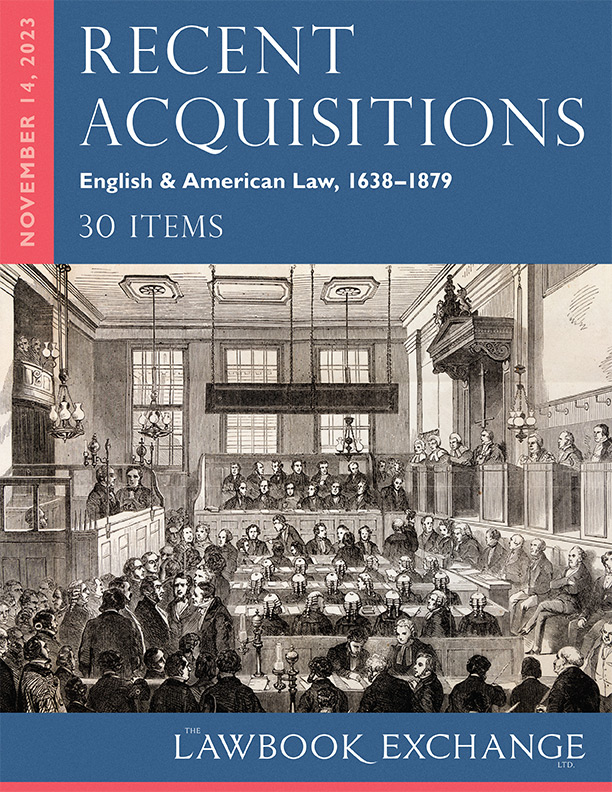 Results for: Recent Acquisitions: English & American Law, 1638–1879